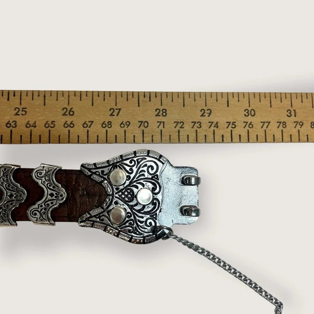 Renaissance Belt Medieval Ren Faire Adjustable Leather Pin Latch Small 29-35